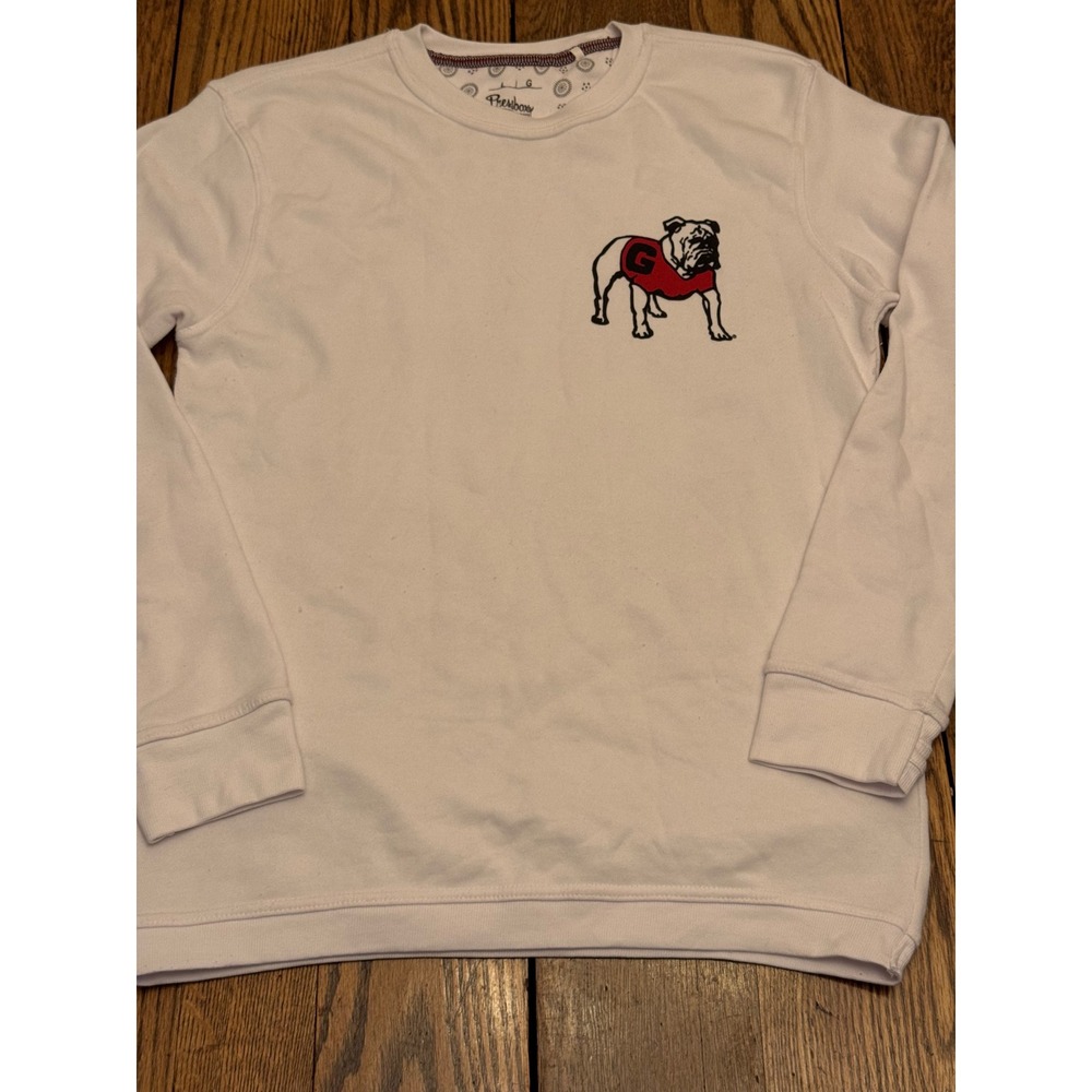 Pressbox Georgia Bulldogs Sweatshirt Womens Large White NCAA SEC Football UGA